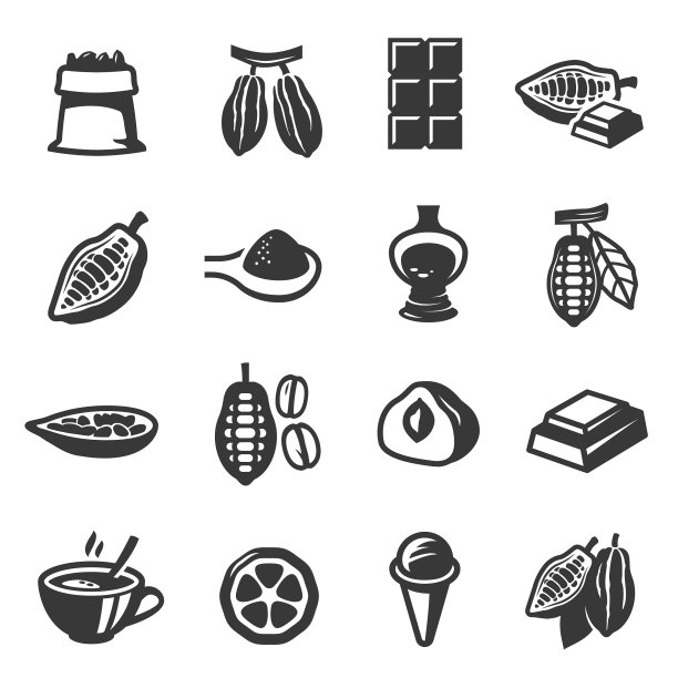 可可豆荚，豆籽，黑巧克力图片下载