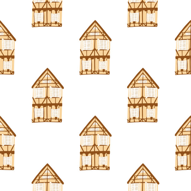 涂鸦棕色家居装饰无缝隔离图片下载