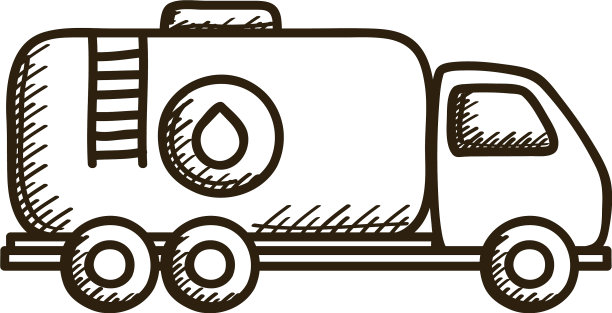 油箱在卡车油绘制样式图标图片下载