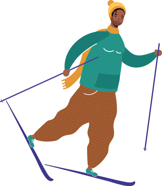 年轻的非洲男子穿着冬装练习图片下载