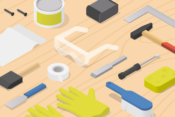 等距木工工具图片下载