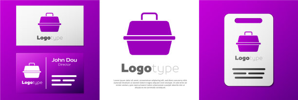 标志类型宠物携带箱子图标孤立在白色图片下载