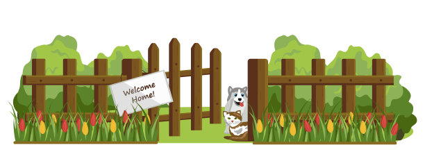 色彩斑斓的木栅栏孤立着图片下载