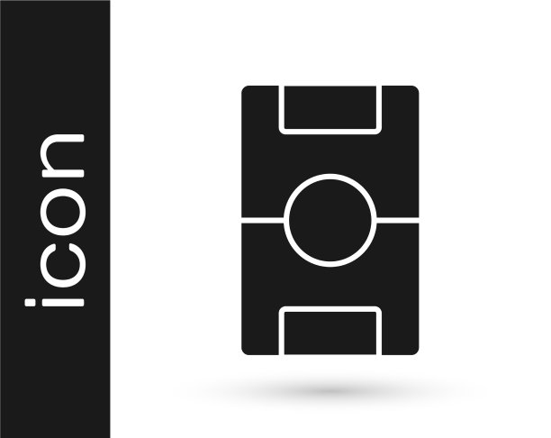 黑色足球桌图标孤立在白色图片下载