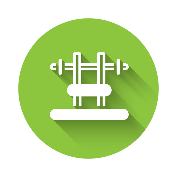 白色长凳与须图标孤立与长图片下载