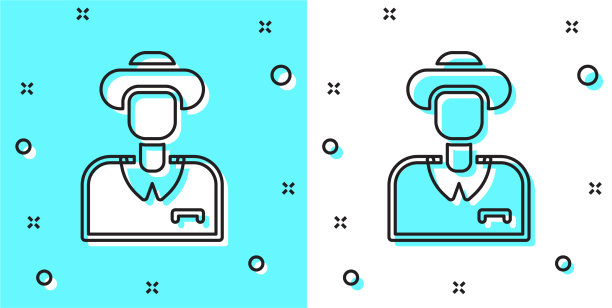 黑线旅游标志孤立在绿色和图片下载