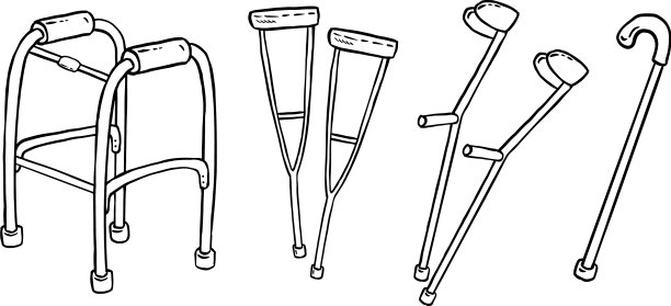 为残疾人设置拐杖涂鸦图片下载