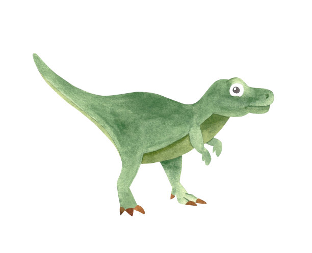 水彩粉色恐龙插画;可爱的雷克斯暴龙孤立在白色的婴儿托儿所装饰，服装，打印图片下载