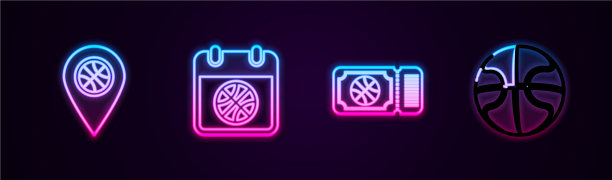 设定篮球与篮球的位置线图片下载