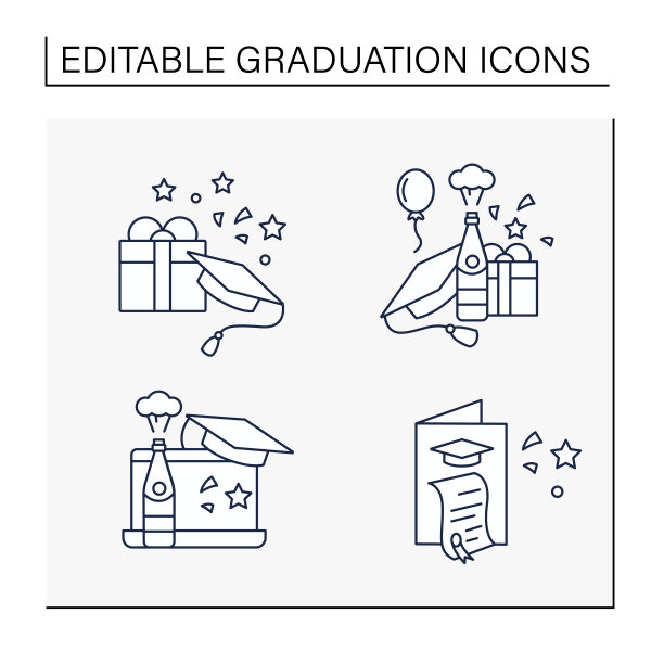 毕业线图标集图片下载