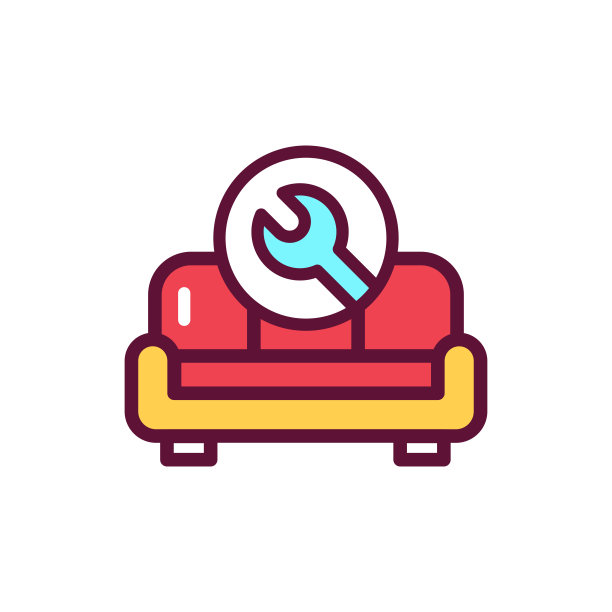 修理家具线条图标。手巧的人服务。孤立的向量元素。图片下载