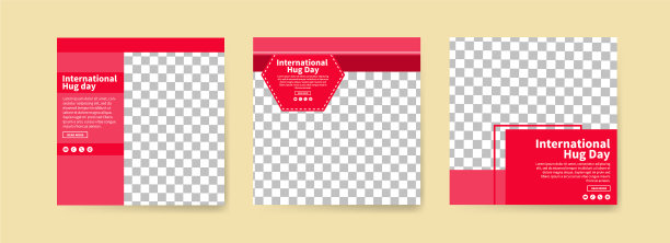 社交媒体发布国际拥抱模板图片下载