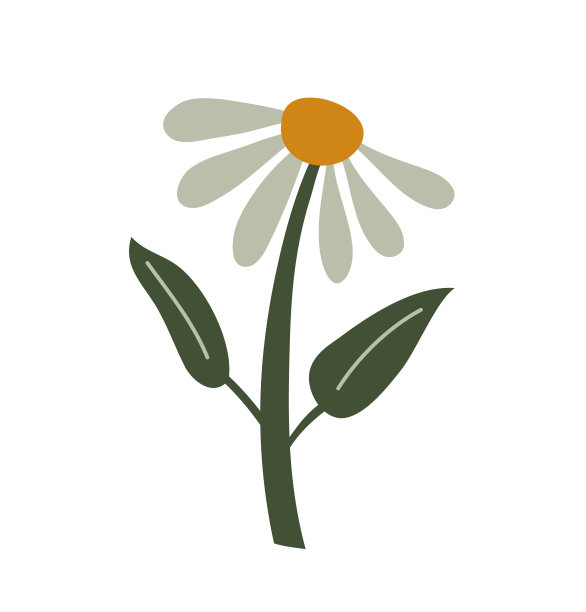 矢量程式化的春天的花。斯堪的纳维亚插画艺术元素。装饰的夏季花卉形象的问候情人节贺卡或海报，节日横幅图片下载