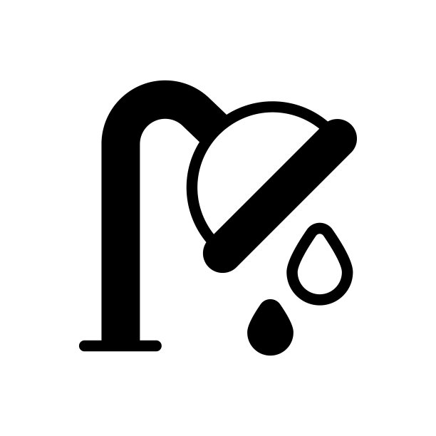 淋浴矢量实体图标。美与SPA符号EPS 10文件图片下载