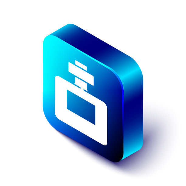 等距香水图标孤立在白色图片下载