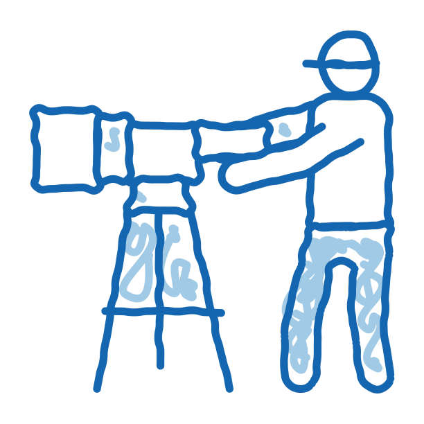 人类与照片相机涂鸦图标手绘插图图片下载