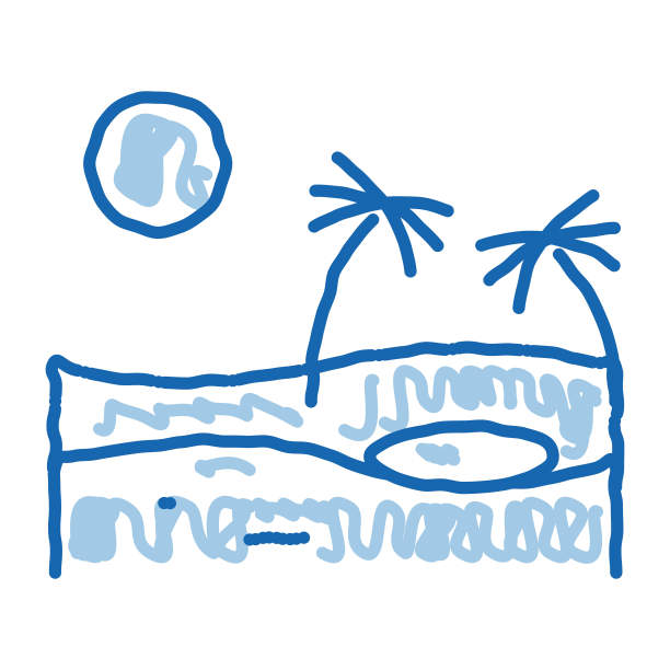 桑迪风景涂鸦图标手绘插图图片下载