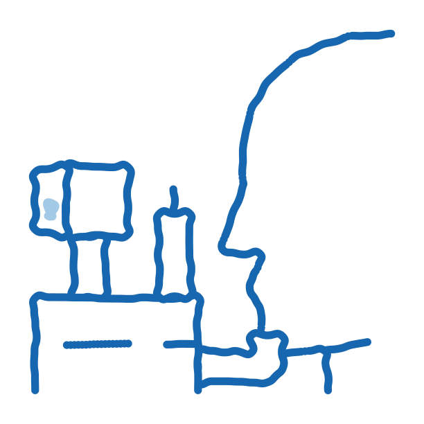 人眼激光矫正涂鸦图标手绘插图图片下载