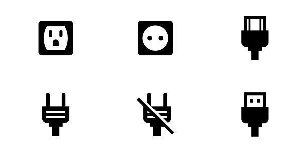电源插头和插座图标图片下载