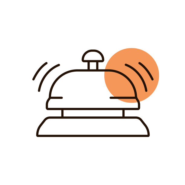 柜台铃，酒店，服务向量图标图片下载