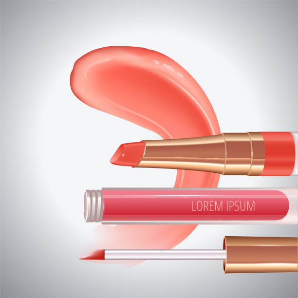 化妆为嘴唇与现实的霜涂抹，现实的液体口红。图片下载