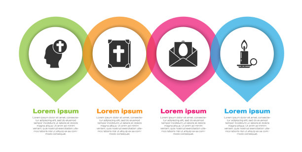 人的头与基督教十字架圣圣经图片下载