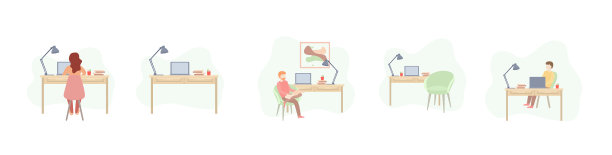 来自家的工作空间概念图片下载