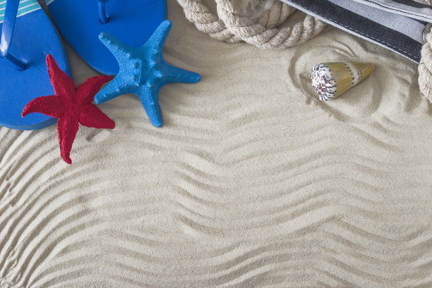 夏日海滩度假概念。图片下载