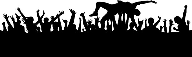 跳入人群，一名男子扑向他的怀抱图片下载