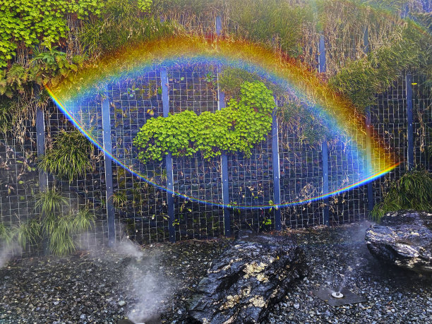 产生眼睛形状的彩虹效果。图片下载