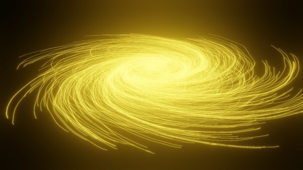 抽象的螺旋发光粒子，星系模拟图片下载