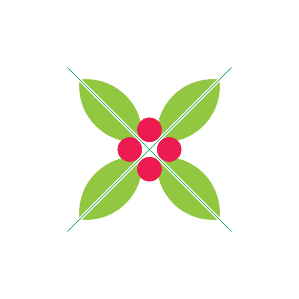 设计简单的樱花叶装饰标志图片下载