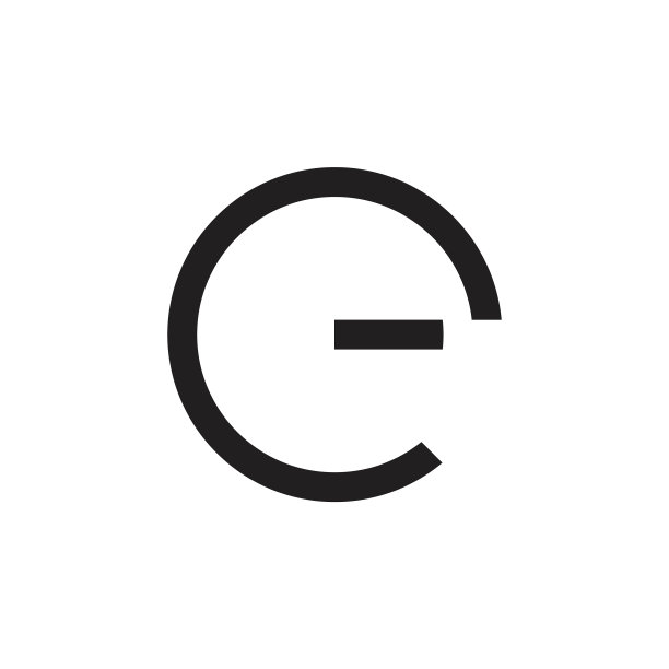 字母E圆形线条Logo图片下载