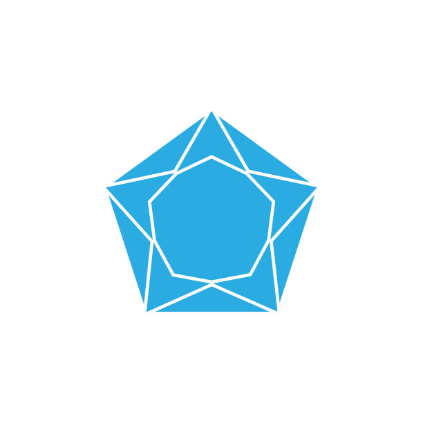 星形箭头在圆形几何标志图片下载