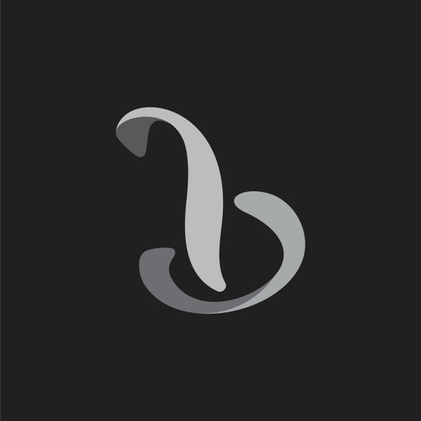 字母b简单曲线3d标志图片下载