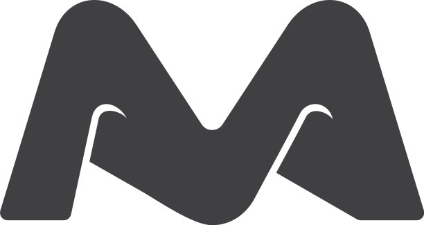 字母m三维平面几何标志图片下载