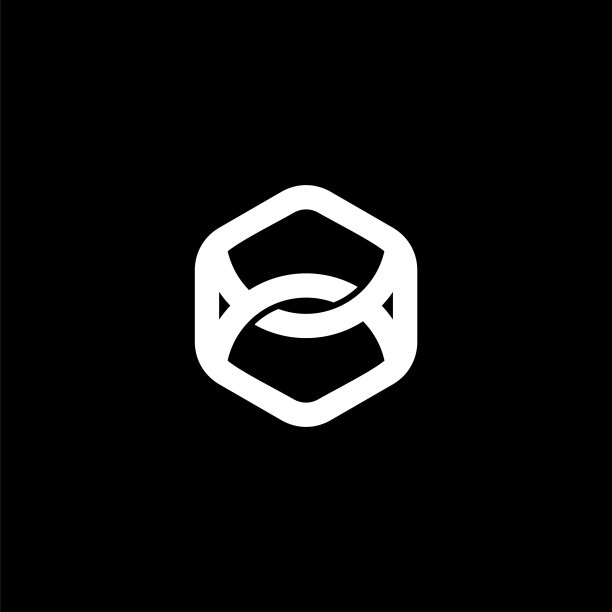 强链线六角形标志图片下载