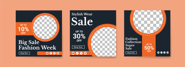 社交媒体发布时装周模板图片下载