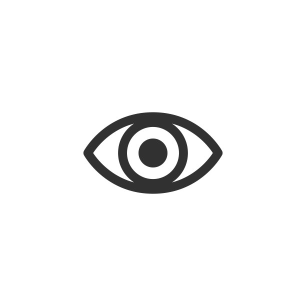 眼睛图标为网络和移动，现代极简主义股票矢量插图孤立在白色背景。图片下载