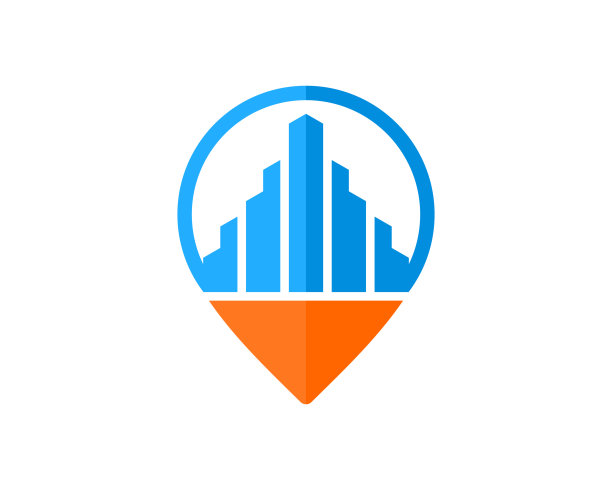 房子与光谱颜色矢量插图标志图片下载