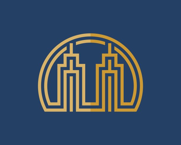 圆形，里面有抽象的城市建筑图片下载