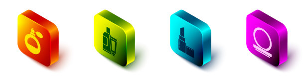 设置等距香水膏或乳液化妆品图片下载