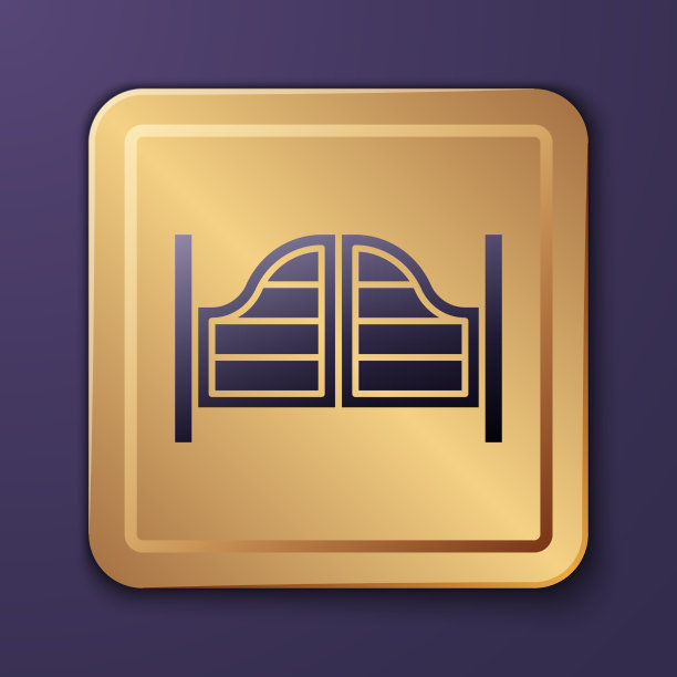 紫色老西部摆动沙龙门图标图片下载