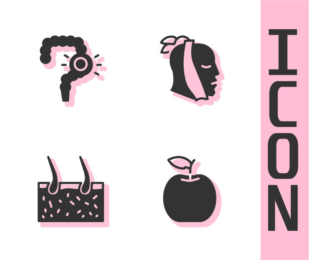 设苹果肠便秘毛发覆盖皮肤图片下载