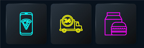 在线订购披萨和汉堡图片下载