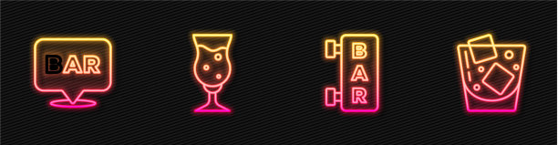 设行街招牌与酒吧酒吧图片下载