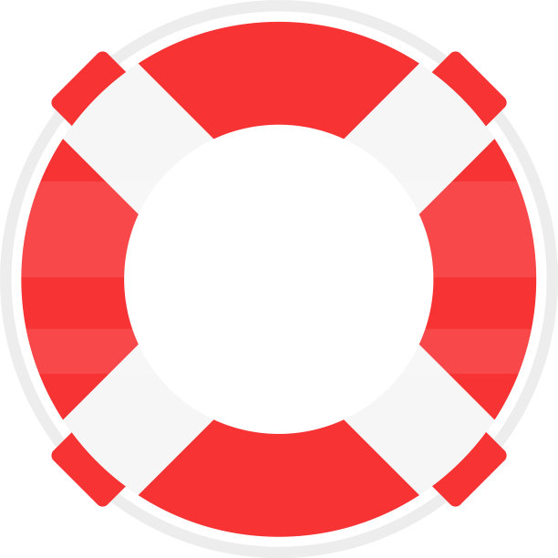 救生船彩色线图标救生浮标帮助符号图片下载