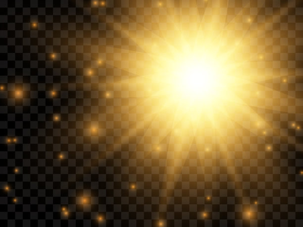 阳光在透明的背景上图片下载