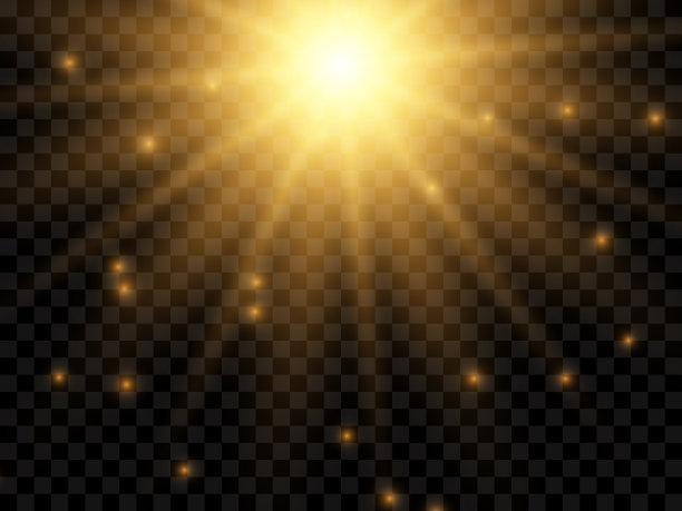 阳光在透明的背景上图片下载