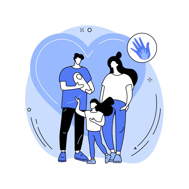 父母责任抽象概念矢量插图。图片下载